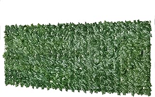 Outsunny Haie Artificielle Brise-Vue décoration Rouleau 3L x 1H m Feuillage réaliste Anti-UV Vert