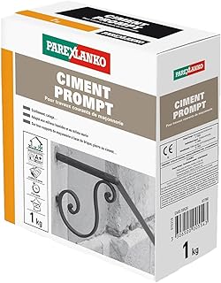 Parexlanko - Ciment Prompt - Gris - Confection de mortier à prise rapide - Tous supports de maçonnerie - Adapté en milieux humide et marin - 1kg