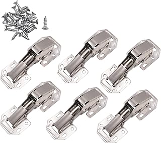 6pcs Charniere Invisible, Sans Perforation Charniere Porte Placard Rotation de 90 Degrés Charnière Invisible Pour Porte D
