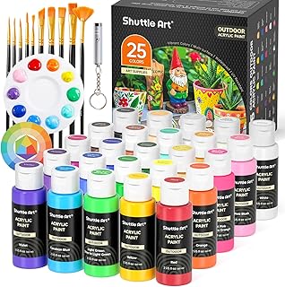 Peinture extérieure : les meilleures couleurs pour chaque saison Shuttle Art Peinture Acrylique pour Extérieur 25 C