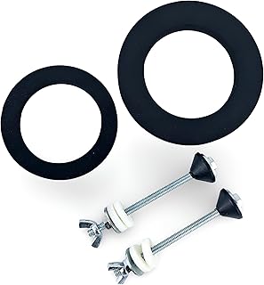 Kit de Réparation pour Cuvette de WC Fuyante - Kit de Fixation de Réservoir avec Joint en Mousse, Boulons et Rondelles pour Réservoir de WC