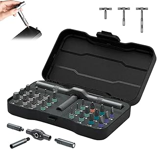 24 In 1 Magnetic Ratchet Screwdriver Set,magnetic Screwdriver Sets,with S2 Steel Bits & Detachable T-Handle, Portable Tool Kit In Case for Home DIY, Electronics Repair, Furniture-1set