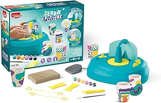 Maped Creativ - Kit Terra Pottery - Tour de Potier, Création et Décoration de Poteries - Loisir Créatif Évolutif, Niveaux Débutant & Confirmé - Fabriqué en France - Dès 8 Ans