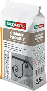 Parexlanko - Ciment Prompt - Gris - Confection de mortier à prise rapide - Tous supports de maçonnerie - Adapté en milieux humide et marin - 2,5kg