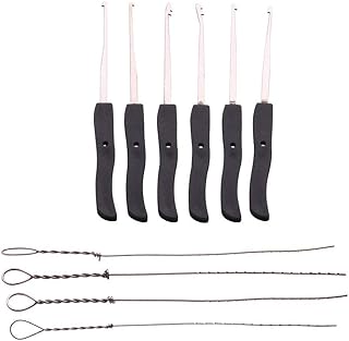 Loboo Idea Extracteur de clé cassée, Ensemble de Crochets LockPick (10pcs, Noir) Home Depot