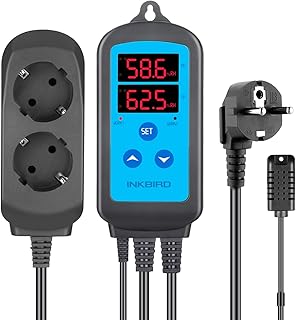 Inkbird Prise Hygrostat avec Sonde, Contrôleur Humidité pour Humidificateur Déshumidificateur Reptile Terrarium Serre Couveuse Incubateur
